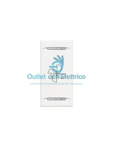 Bticino N4911BC Funda para llave con cartel de ventilador luminoso de 1m
